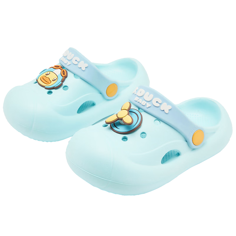 B.Duck Children's Sandals, Lightweight And Comfortable Garden Shoes for Boys And Girls, Beach Clogs with Holes, Model 5940, Light Blue, Size 28