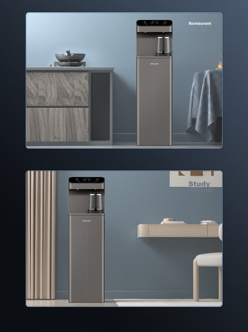 PHILIPS Tea Bar Machine, Home Standing Water Dispenser, Instant Hot Water Dispenser, Heated And Temperature-Controlled Bottom-Loading Water Tank, Living Room And Office Direct Drinking Water Machine ADD8148 28