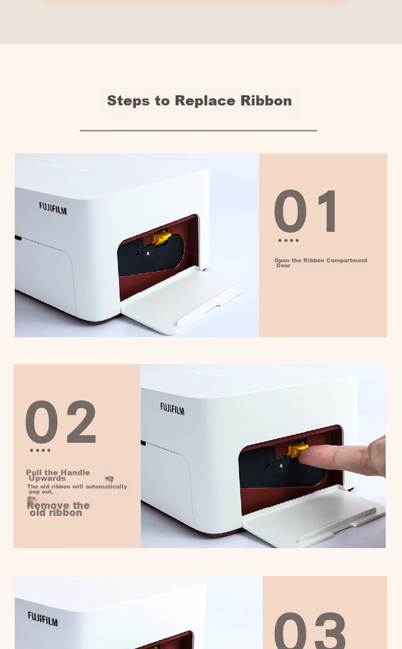 FUJIFILM PSC2D Xiaoqiao Yin II Digital Photo Printer II Consumables Pack: Toner Cartridge + Photo Paper 8