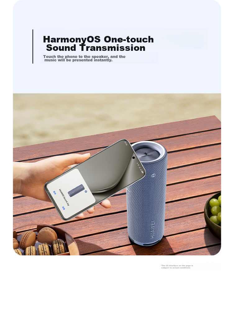 HUAWEI Sound Joy 2 Bluetooth Version, Portable Speaker for Watching Football Season, Computer Speakers, Two-Unit Stereo Long Battery Life Outdoor High-Fidelity Waterproof Gift, Obsidian Black 18