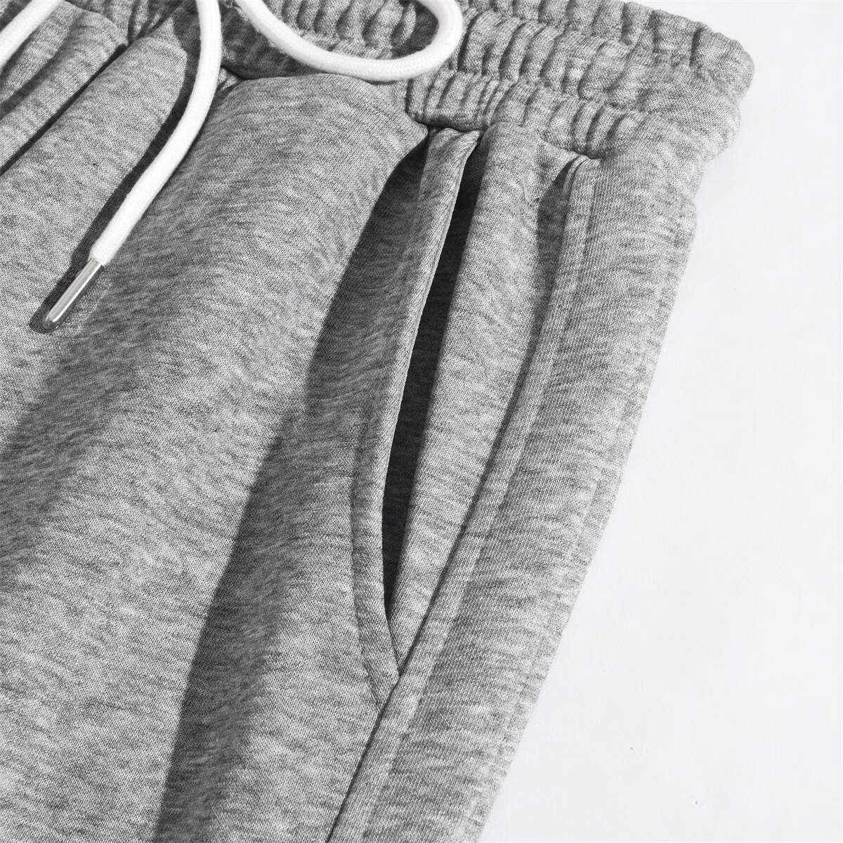 Jeanswest Casual Pants for Women, Winter Fleece-Lined Warm Trousers, High-Waisted Slimming Versatile Trousers, Heather Gray Fleece-Lined, 2XL