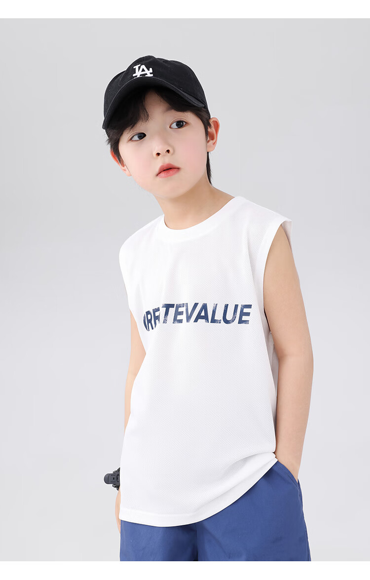 Zuoxi Boys' Tank Top, Summer Thin Sleeveless T-Shirt, 2026 New Children's Top, Mesh Quick-Dry Trendy, Yellow-Green, Size 140 8