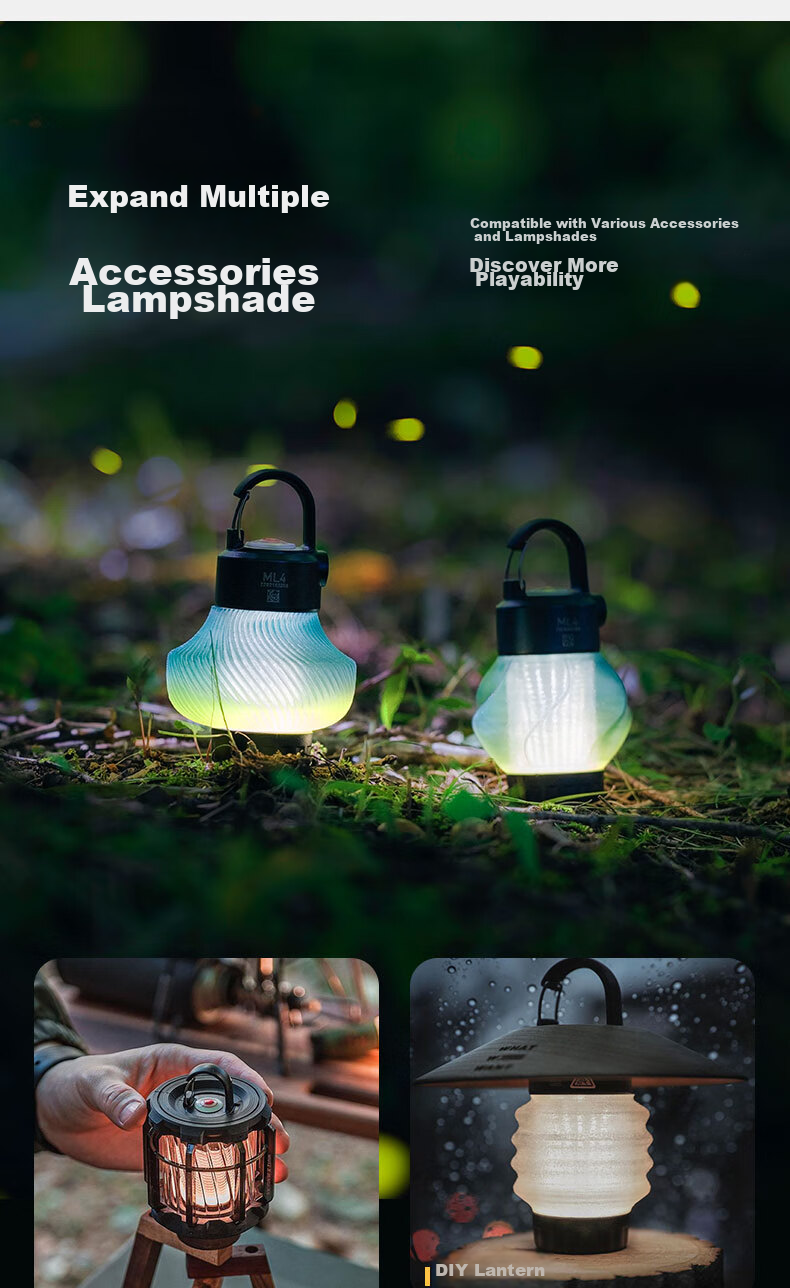 LED LENSER ML4 White Light Camouflage Camping Lantern Ambient Tent Night Light New Limited Edition 8