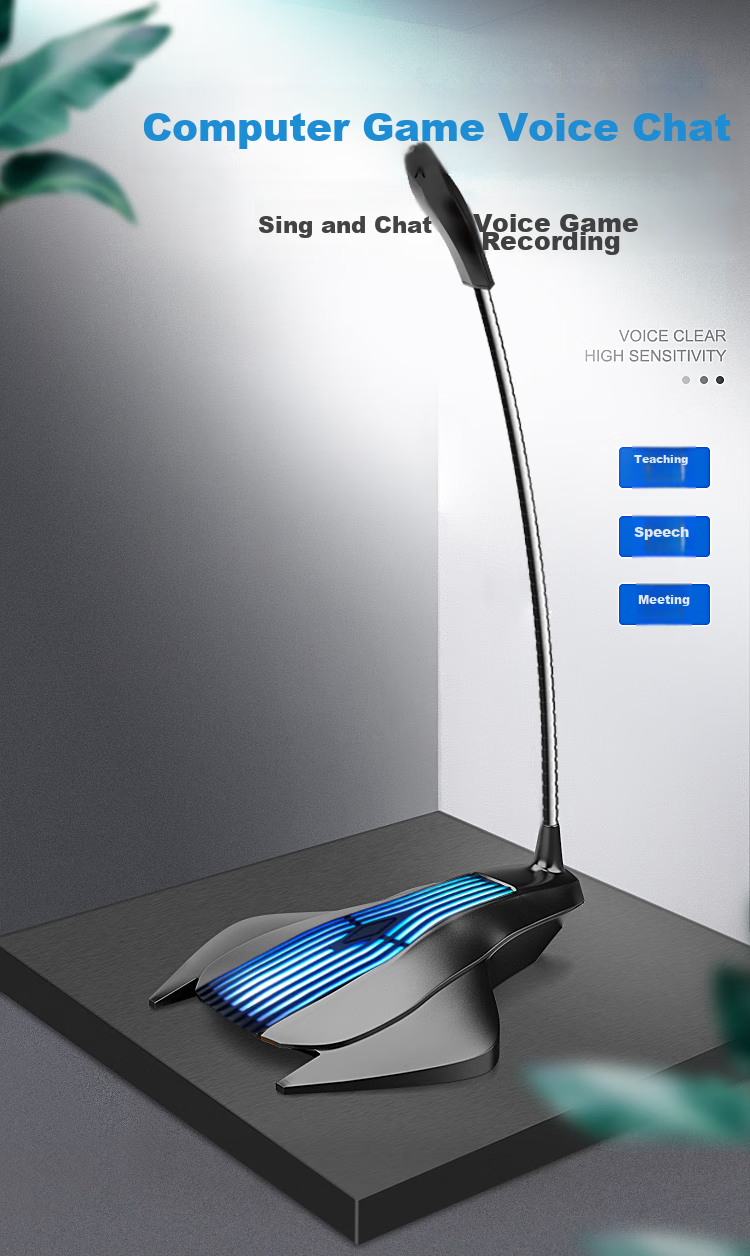 SAST OK-63 Computer Microphone, Gaming Voice Desktop Conference Host Live Streaming PUBG Compatible with Desktop Computers And Laptops, Condenser Mic USB Versio 2