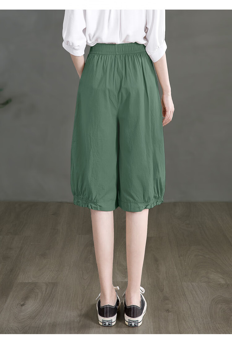Siboshe Elastic Waist Wide-Leg Pants, Summer 2026 Collection, Loose-Fitting Tapered Leg Casual Pants with Pleats 13
