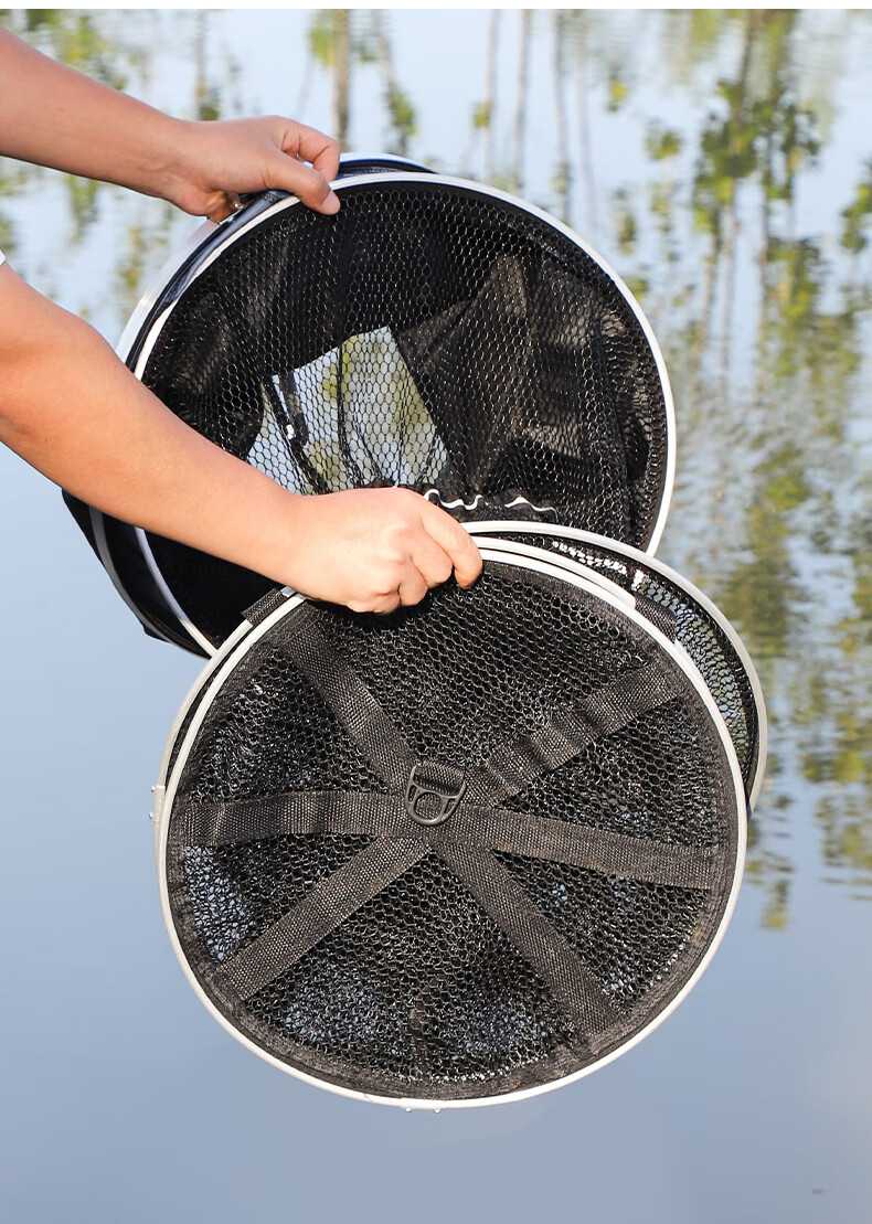 Yuzhiyuan Fishing Net with Reinforced Edges, Thickened Quick-Drying Black Pit Wild Fishing Net Bag, 35cm*2.5m+bag 16