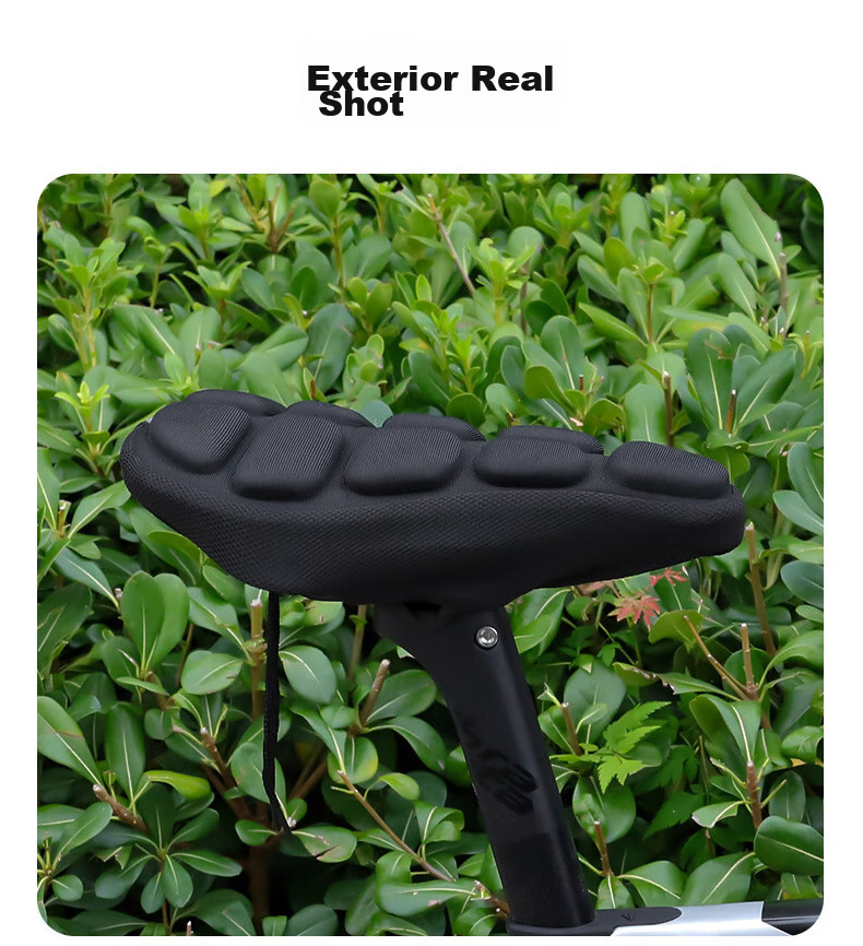 Siwangongli Bicycle Seat Cover, Road Bike Shock-Absorbing Reflective EVA Seat Cover, Mountain Bike Riding Saddle Accessory 11