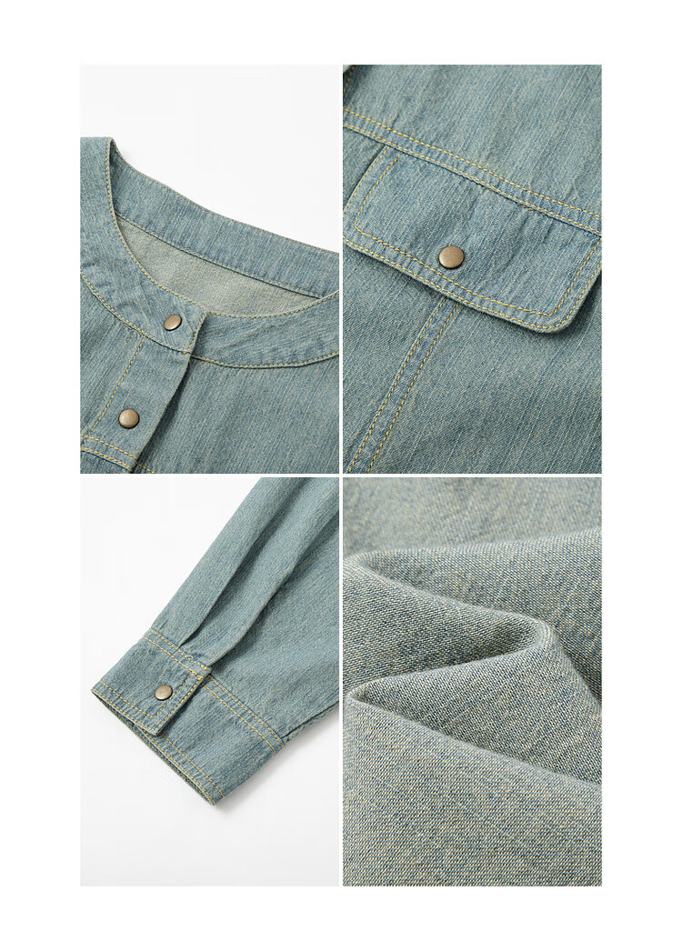 Dme Spring Breathable Cloud Cotton Slim Fit Round Neck Shirt for Women 6