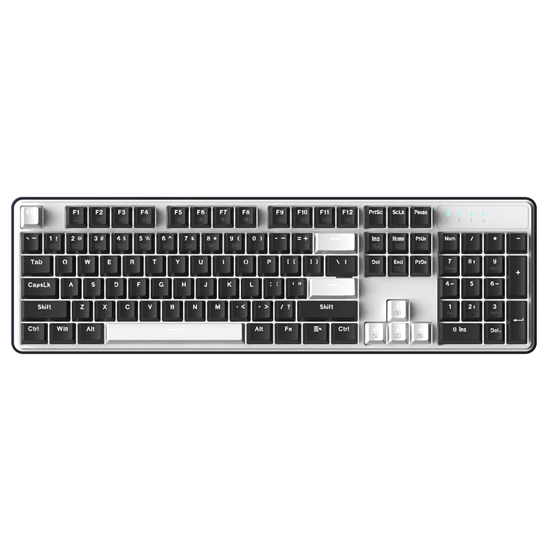 REDRAGON KS104-B Mechanical Keyboard, Wired Office Keyboard, Computer Keyboard, New Year Gift, Black And White, Blue Switches