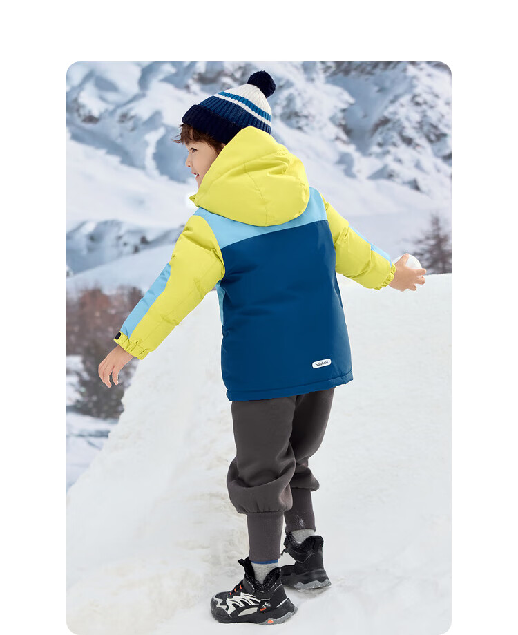 BALABALA Children's down Jacket for Girls And Boys, Winter Hooded Coat, Warm Outerwear, Outdoor Thickened 30