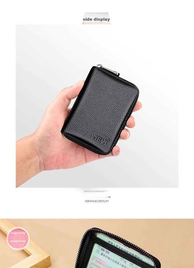 JEVI Card Holder for Men And Women, Exquisite Multi-Slot Large Capacity Ultra-Thin ID Slot Bank Card Case Anti-Magnetic Gift for Father's Day 10