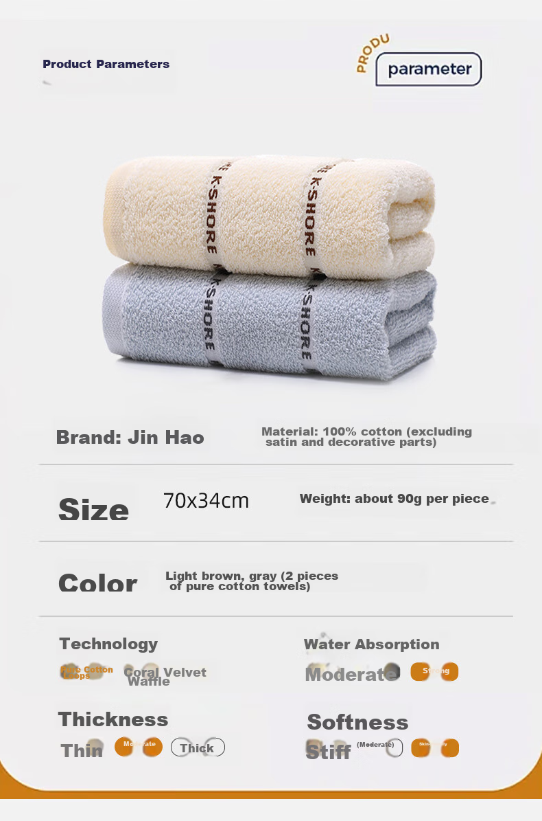KING SHORE Towels, Xinjiang Cotton Class A Soft Absorbent Face Towels, Sports Face Washing Towels Set, Extra Large And Thick, Pack of Te 11