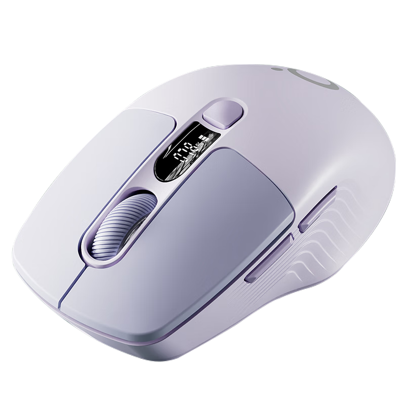 EWEADN Q1 Wireless Mouse, Bluetooth Dual-Mode, Rechargeable, Backlit Display, Low Noise, Compact And Portable for Office Use, Stylish Design for Men And Women, Compatible with Computers, Laptops, IPad, Ergonomic, Clove Purple