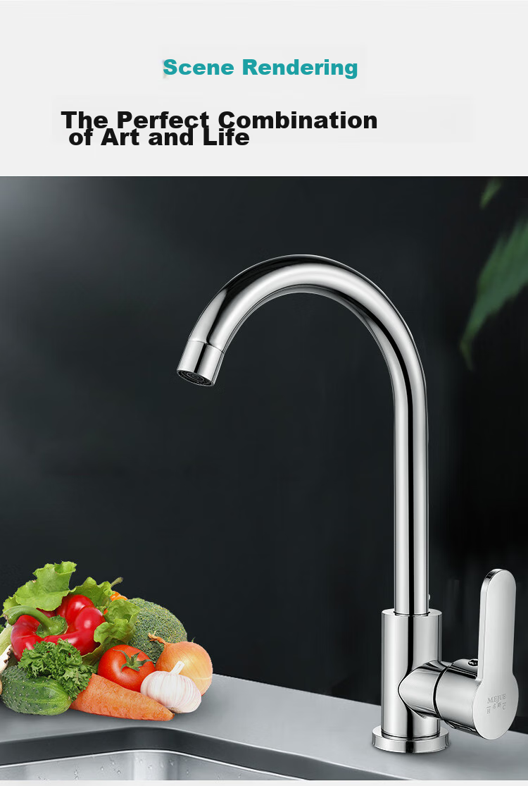 MEJUE Kitchen Faucet, Stainless Steel Double Water Spray, 360° Rotating Hot And Cold Dual Control, Sink Basin Z-011341 16