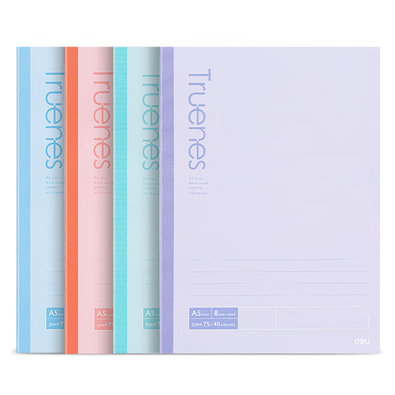Блокнот Deli Classic Soft Notebook, A5, 40 листов, случайный цвет