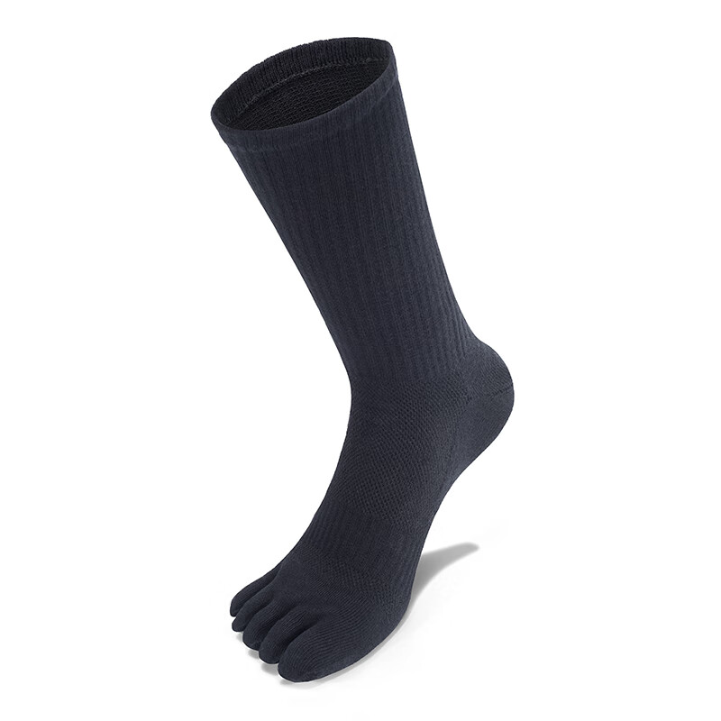 TFO Competition-Grade Outdoor Five-Toe Socks, Durable Breathable Hiking Split-Toe Socks 2202357 Men's Black