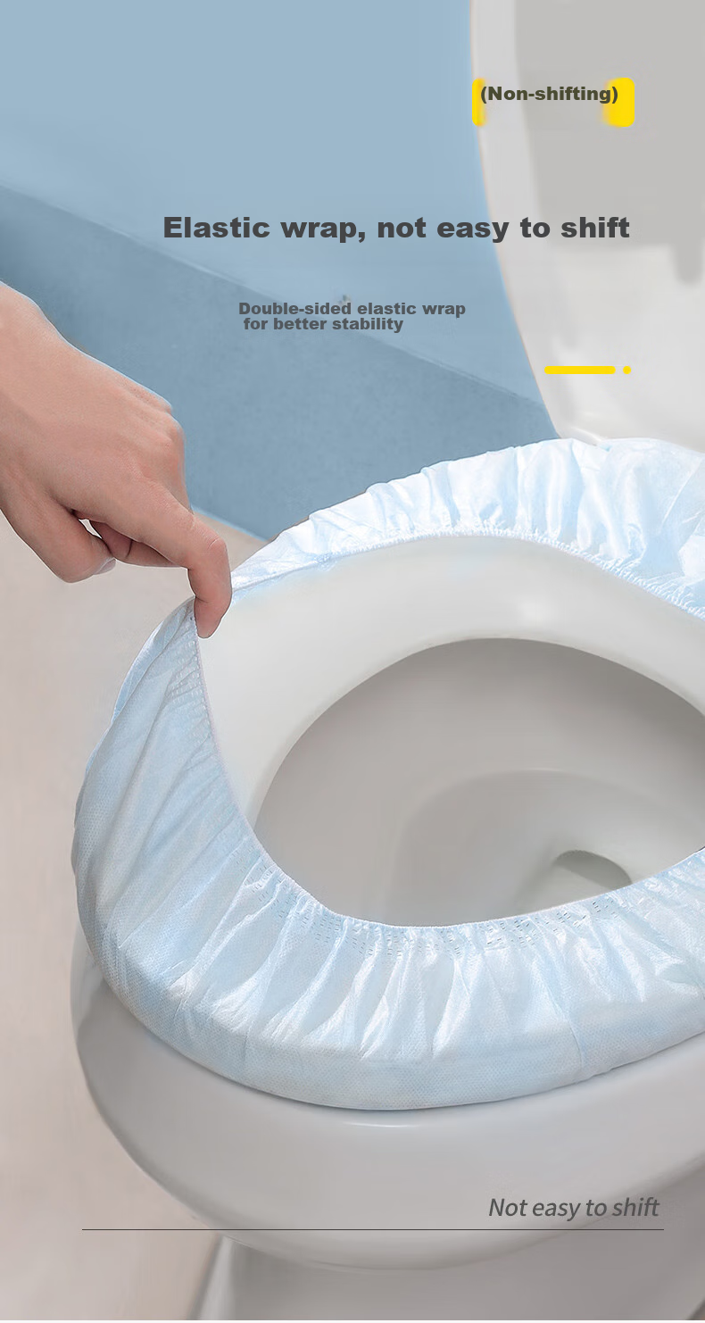 JOYTOUR Disposable Toilet Seat Covers, Antibacterial Maternity Seat Covers for Hotels And Travel, Non-Woven Fabric Seat Cover Set - Pack of 10 10