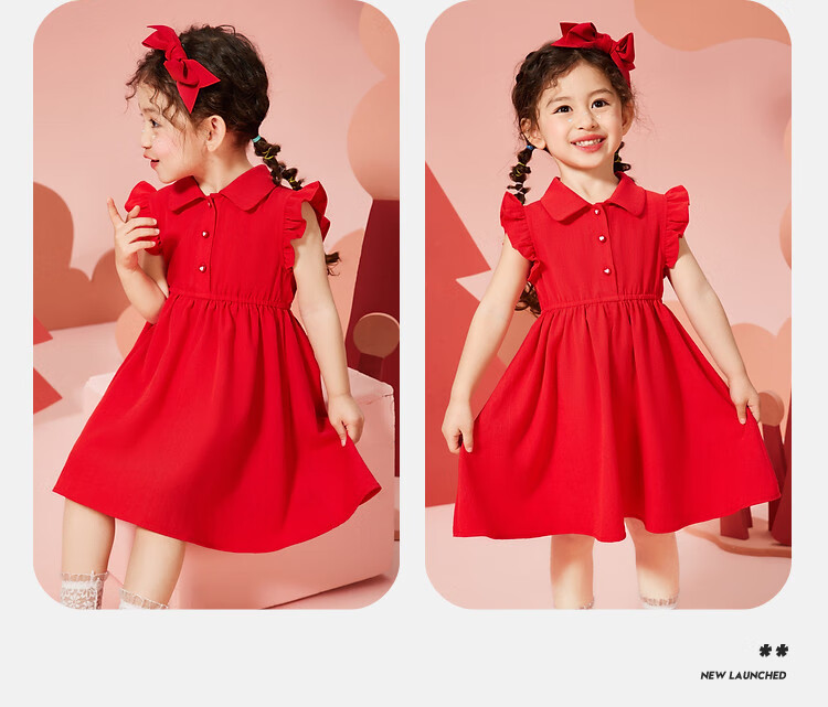 ASK JUNIOR Girls' Summer Vacation Dress, Children's Sundress with Lace Sleeves, Princess Dress for Summer Vacatio 6