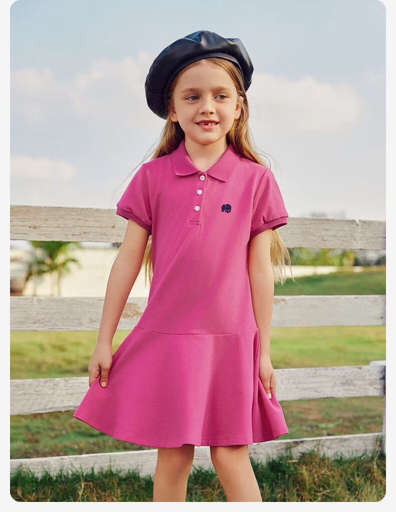DAVE & BELLA Girls' Dress, Children's Summer Dress, Big Girls' Tennis Skirt, Summer Polo Dress, Sporty 11