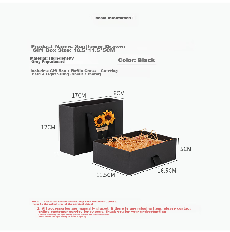 TaTanice Gift Box, Empty Box for Festivals And Birthdays, Gift Packaging Box, Companion Gift, Starry Black And Gold 4