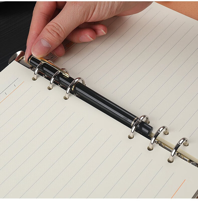 Zhongjian Stationery B5 Loose-Leaf Notebook Brown Leather Cover Office Business Journal Work Notes Diary Meeting Record Customizable Logo 1