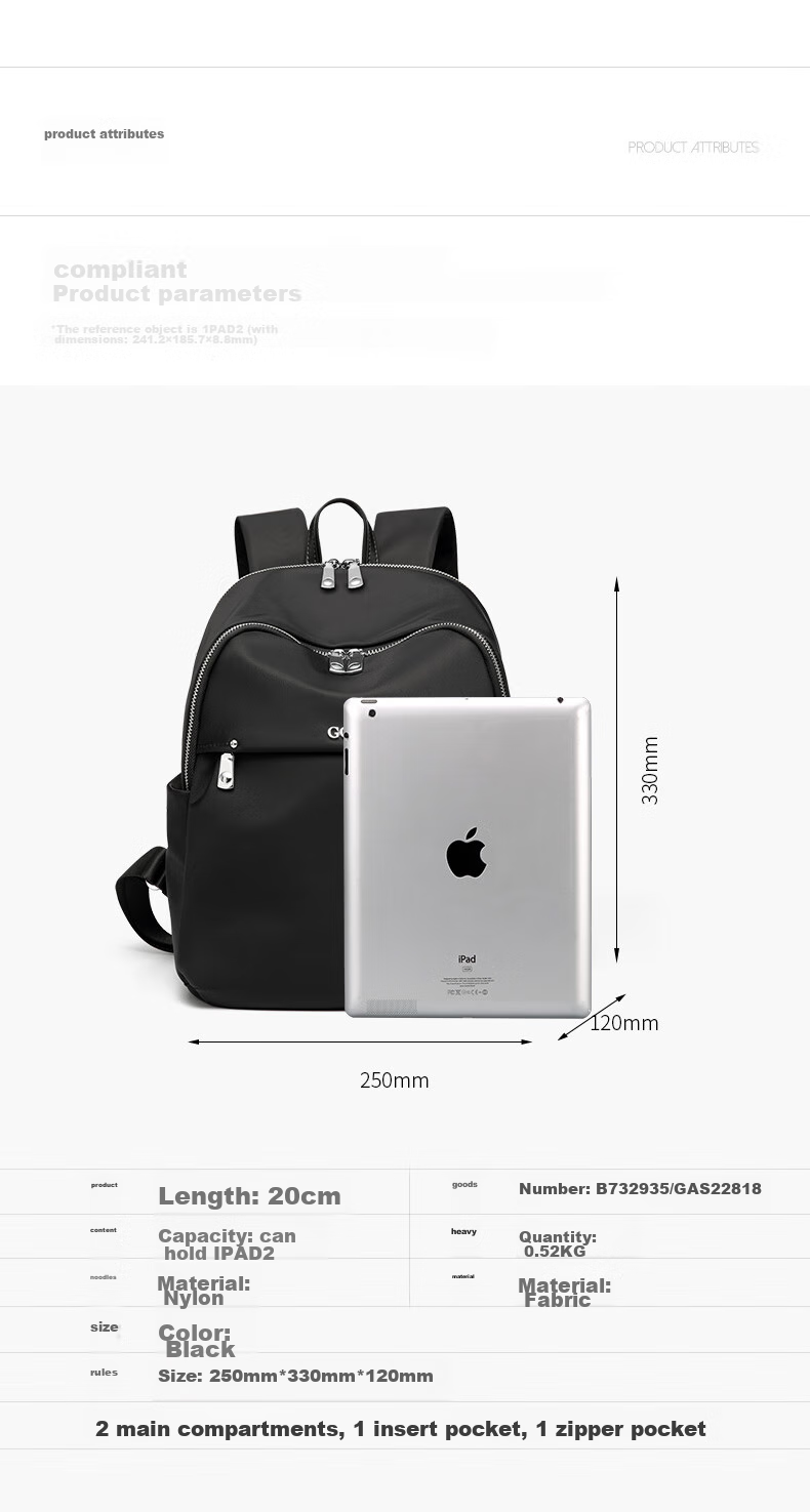 GOLF Women's Backpack, Water-Resistant, Large Capacity Student Schoolbag, IPad Laptop Bag, Travel Bag, Versatile Commuter Backpack for Wome 16
