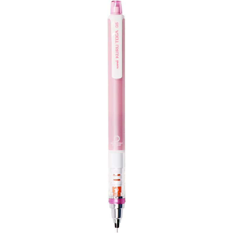 Uni Mitsubishi KURU TOGA Series Mechanical Pencil, Student Automatic Pencil, Colorful, M5-450 Automatic Rotating Lead, 0.5mm, Light Pink, Single Pack