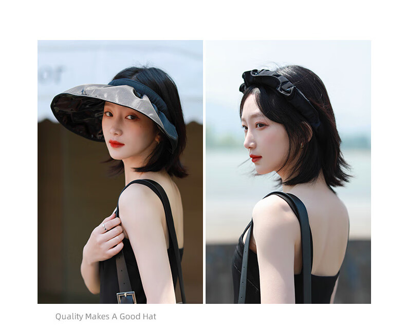 DUSENNA Summer Outdoor Sun Hat, UV Protection Hat for Women, Shell Hat, Visor Cap, Fisherman Hat, Anti-UV Sun Hat 15