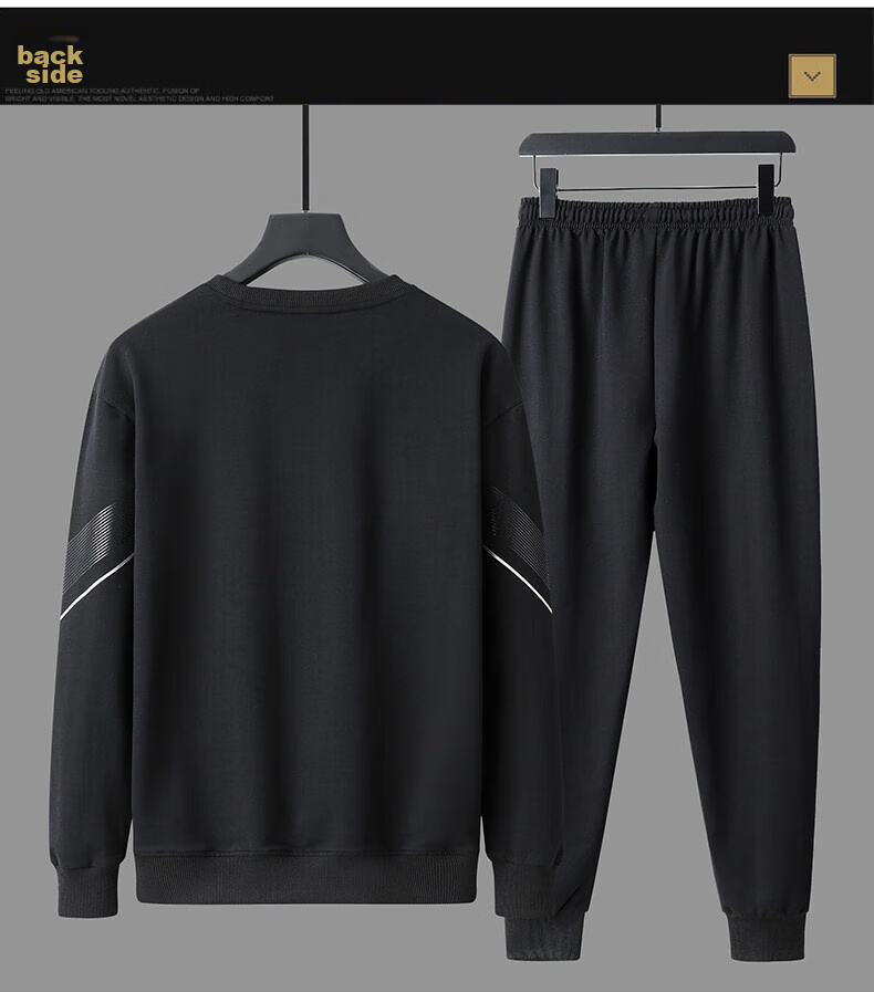 Warrior Sports Set for Men, Spring Sweatshirt And Sweatpants, Fitness Wear, Running Casual Basketball Outfit, Two-Piece Set 13