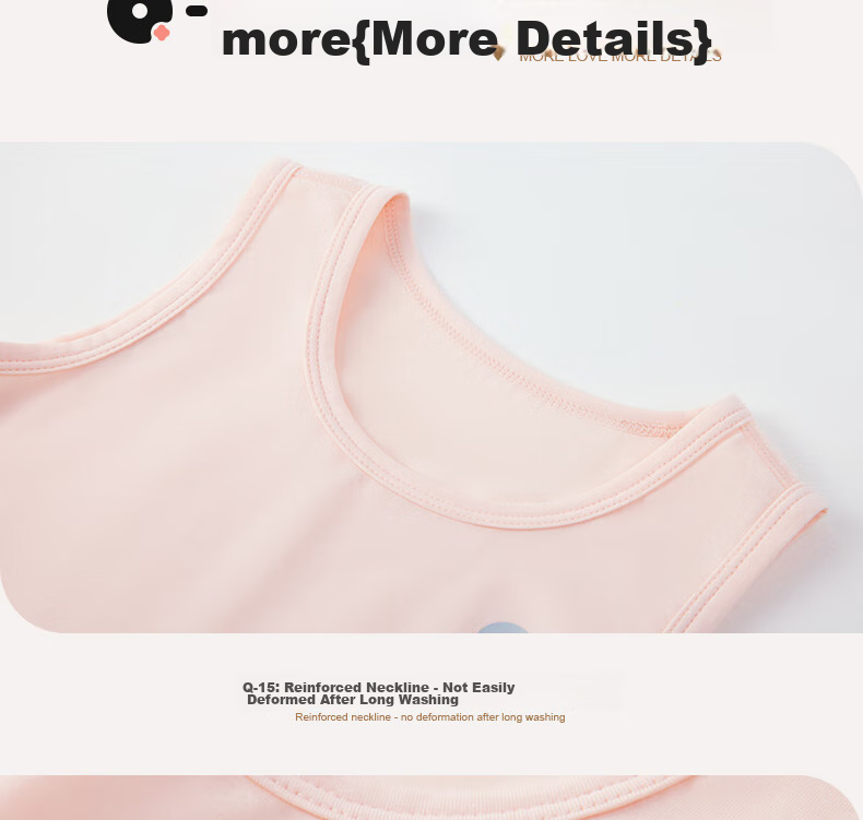 Q21 Tencel Moisture-Wicking Children's Undershirt Vest, Antibacterial, Summer Thin Style, Class A Sleeveless, for Boys And Girls, Inner And Outer Wear, Breathable 15