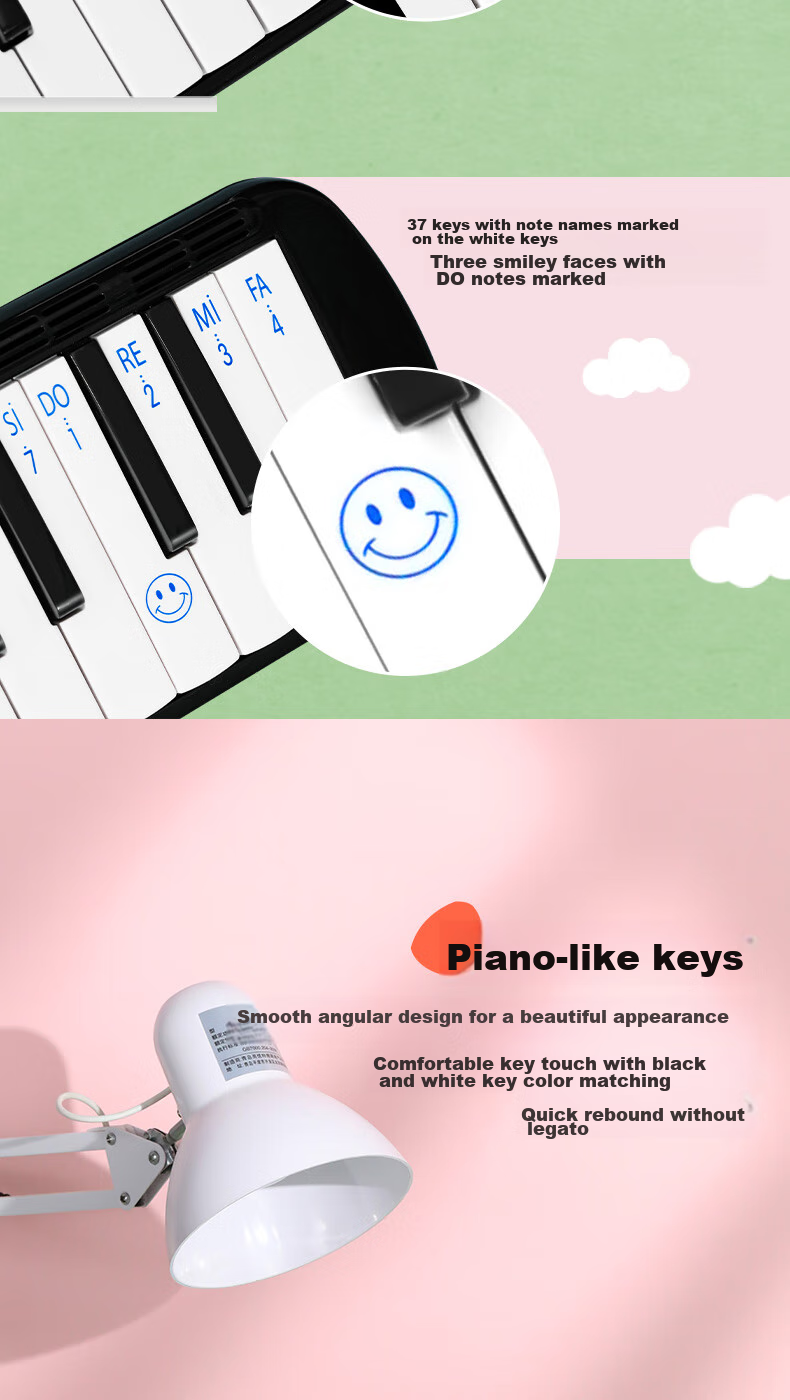 JDR Melodica 37-Key Leather Case for Students, Children, Beginners And Adults, Performance And Classroom Teaching, Black 5