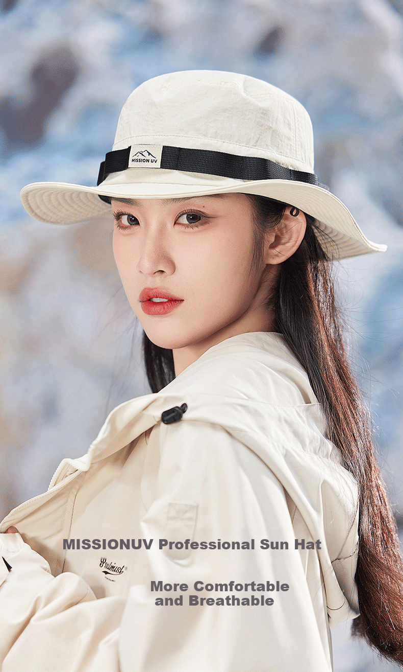 MISSION UV Sun Protection Hat for Women, Sun Visor, Sun Hat, Fisherman Hat, Cooling Hat, Summer Outdoor Face-Covering UV Protection Hat for Wome 1