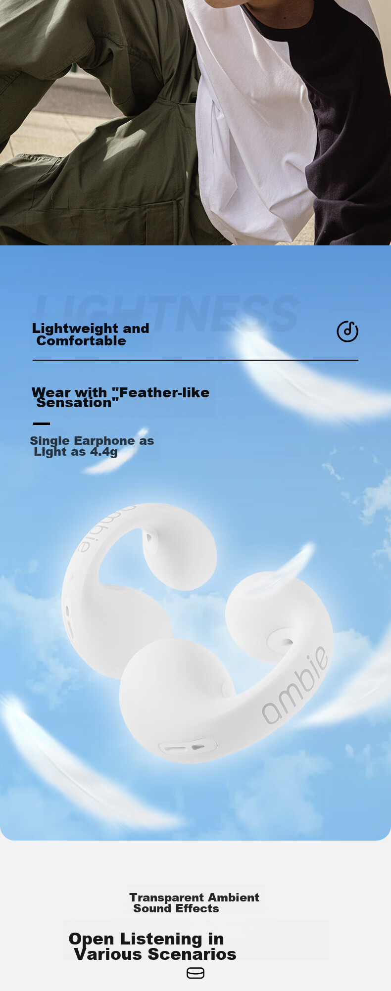 Ambie Liu Yutong's Sony Clip-On Non-In Bluetooth Headphones AM-TW02, Classic White Apple, Huawei Apple, Huawei Can Provide Invoice 5