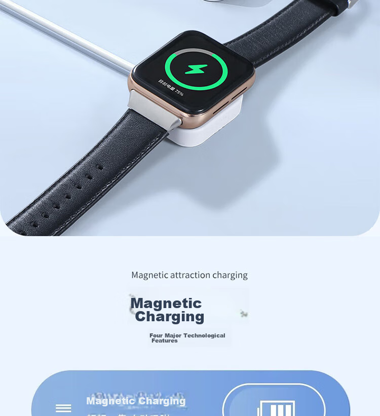 ESCASE Compatible with OPPO Watch Charger, Universal X3/X2/4/4pro/3/3pro/2/1/SE Charging Cable, Magnetic Wireless Fast Charging Dock 2