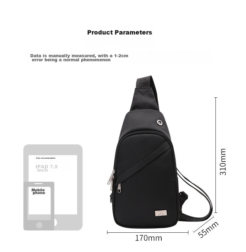 SEPTWOLVES Men's Crossbody Bag, Chest Pack, Shoulder Bag, Portable Backpack for Commuting, Phone Pouch, Trendy Casual Sports Travel Bag 14