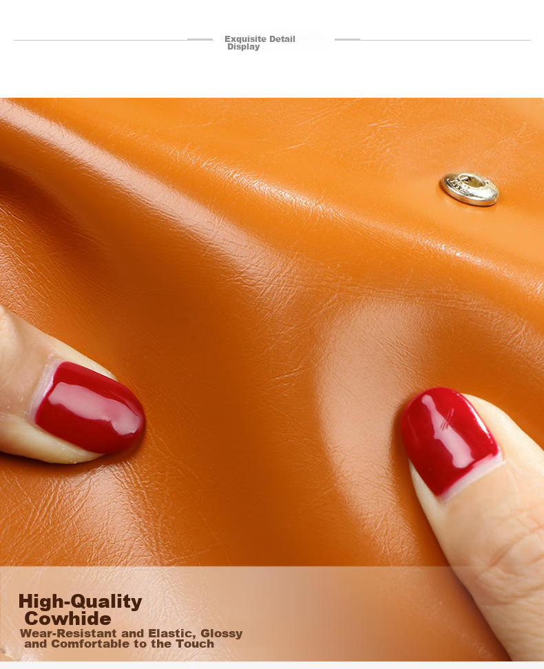 Viney Leather Women's Wallet, Foldable Short Coin Purse, High-End ID Card Holder, Integrated Brand Large Capacity Wallet, Leather Clutch 26