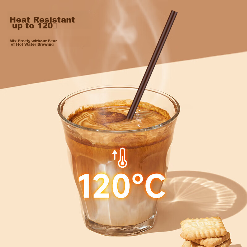 Baicaoyuan Disposable Coffee Stirrers, 18cm Coffee And Hot Drink Plastic Straws, Food-Grade, 200 Pieces Individually Wrapped