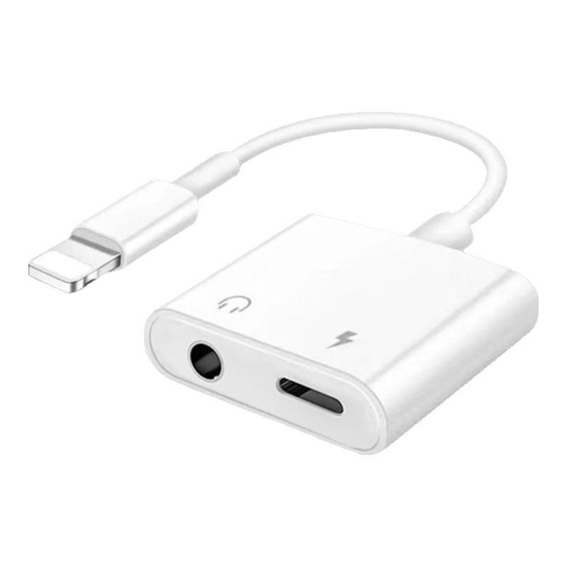 Masentek Lightning to 3.5mm Adapter for Apple Earphones, Dual-Function Charging And Music Player Converter for IPhone Audio Calls, Compatible with 14/13/12/Type-C