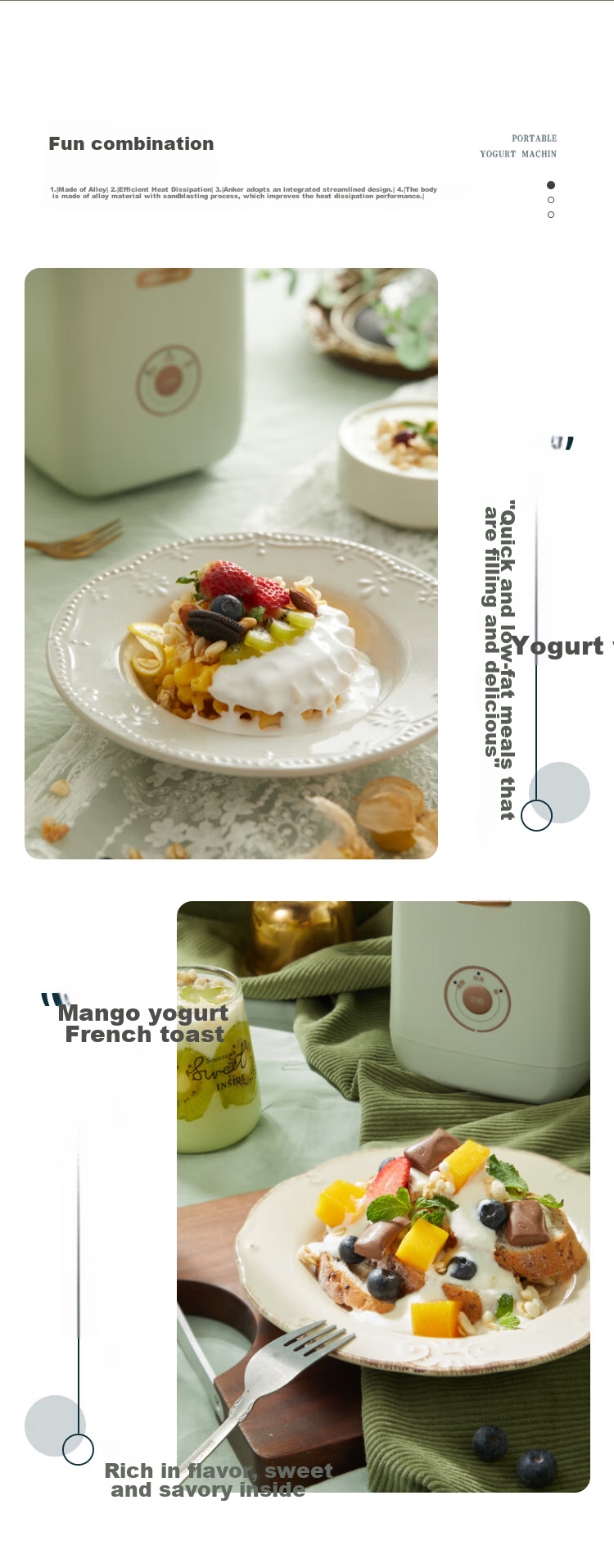 Bear Yogurt Maker, Home Automatic Portable Adjustable Acidity And Temperature Heating Yogurt Fermentation Machine SNJ-C12S3 8