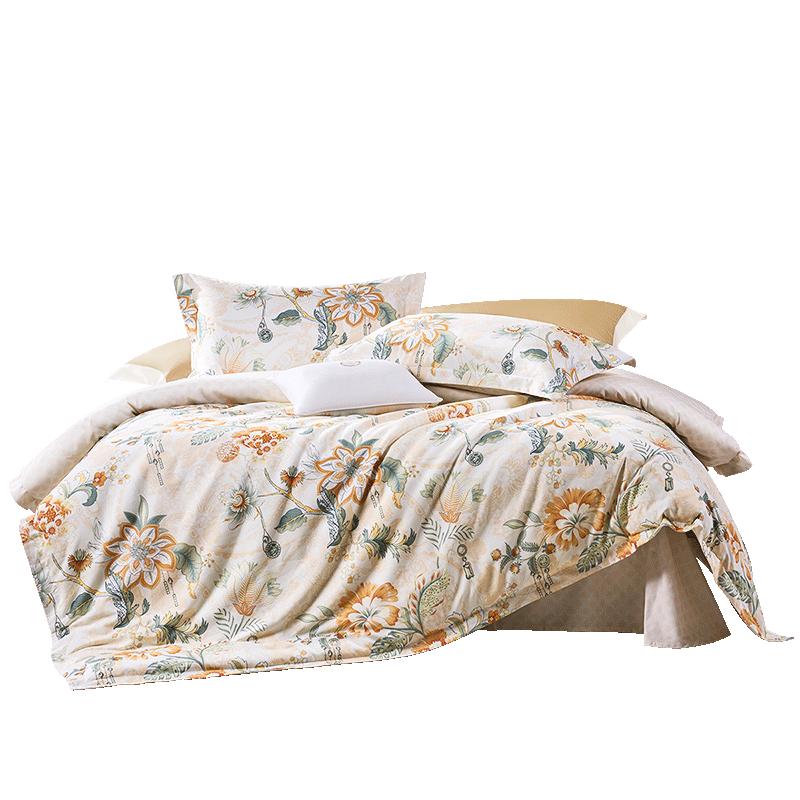 FUANNA Cotton Brushed Bedding Set, 100% Pure Cotton Brushed Bedsheet, Duvet Cover 230*229cm