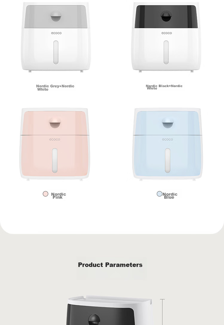 Ecoco Double-Layer Large Capacity Bathroom Tissue Box Storage, Wall-Mounted High-End Waterproof Toilet Paper Holder 17