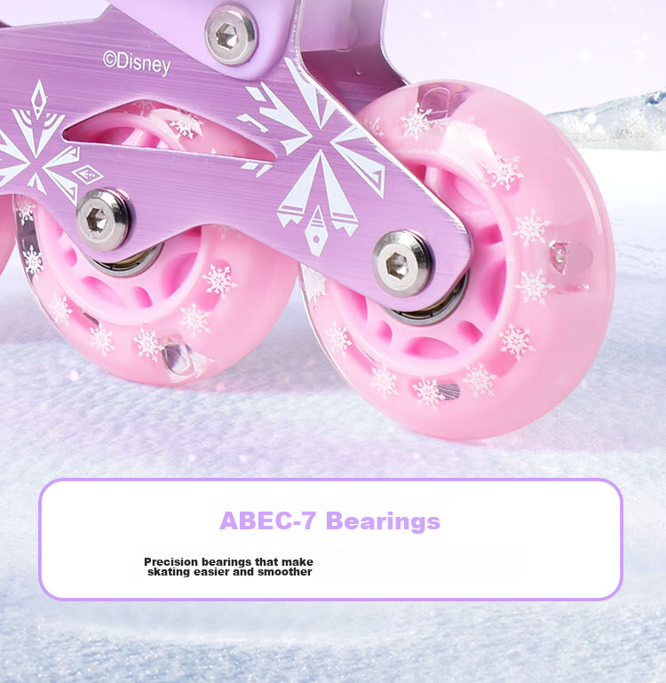 Disney Ice Skates for Children, Adjustable Professional Roller Skates for Boys And Girls Beginners, Birthday Gift 17