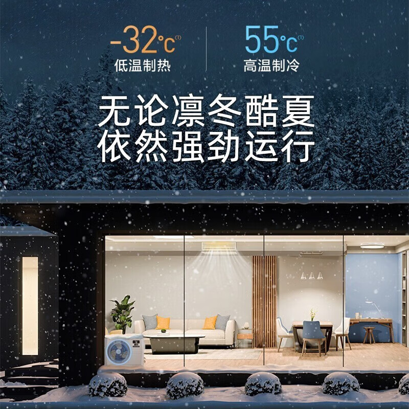 美的1.5匹风管机一拖一中央空调GC直流变频家用嵌入式空调KFR-35T2W/BDN8-GC(3)Ⅲ一价全包[推荐] 1.5匹 三级能效 GC 1.5匹 包安装
