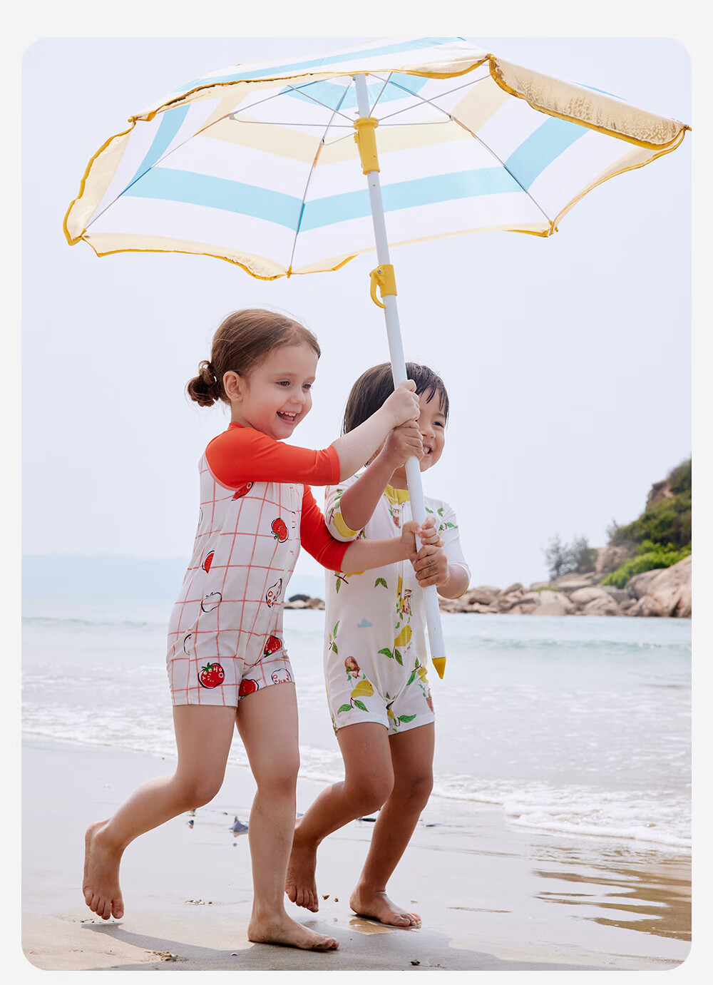 YEEHOO Children's One-Piece Swimsuit, Short-Sleeve Swimwear for Boys And Girls, Hot Spring Bathing Suit, Summer Sun Protection Swimwear, UPF50+ 23
