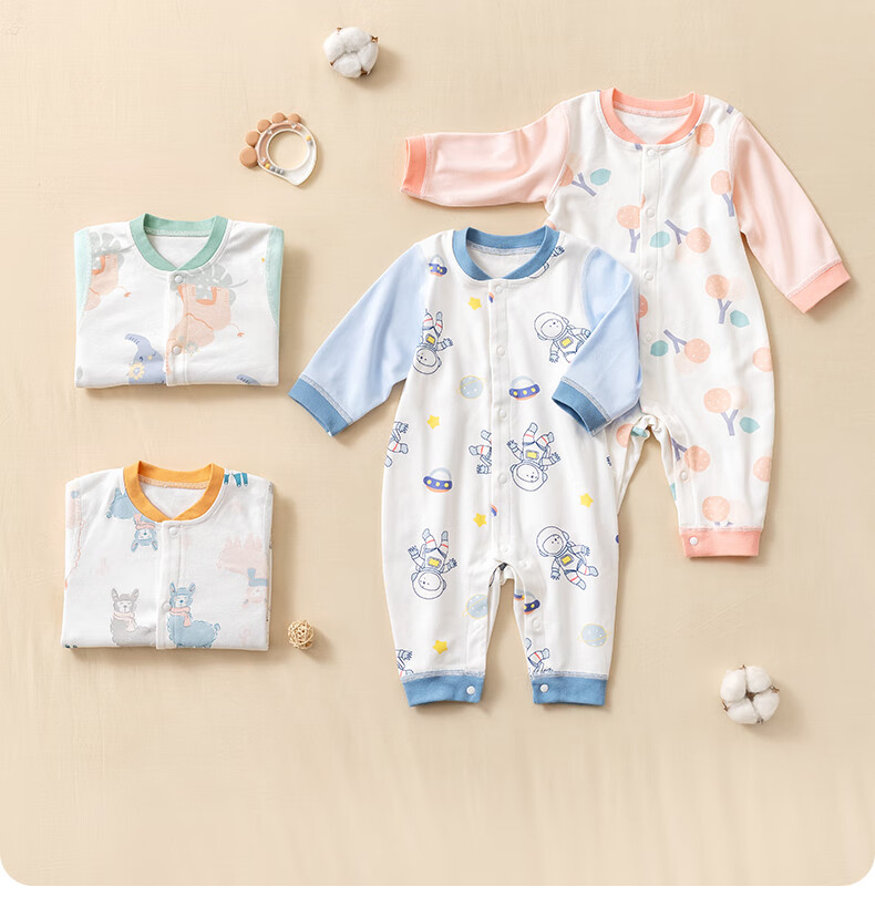 Beitaisi Baby Clothes Spring And Autumn Long-Sleeve Onesie, Pure Cotton Newborn Romper, Boys And Girls Infant Early Spring Pajamas 10