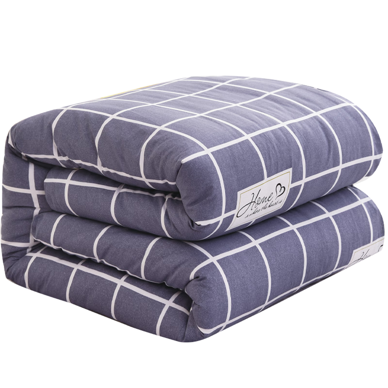 Yunjin Cotton Quilt with Duvet Cover, All-Cotton Xinjiang Cotton Comforter, Single Bed Autumn And Winter Quilt, 6 Jin (3 Kg), 150x200cm, Starry Gray