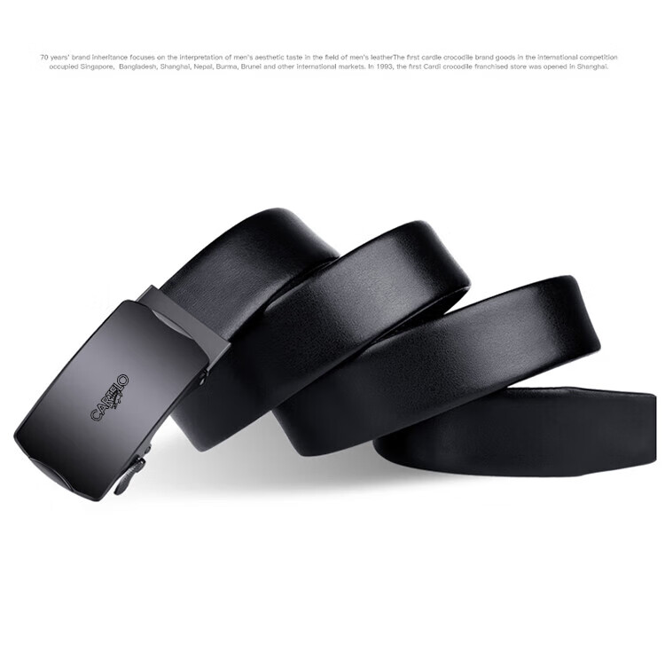 CARTELO Men's Leather Belt with Automatic Buckle, Business Casual Pants, Cowhide Waistband, Gift for Husband Or Father 15