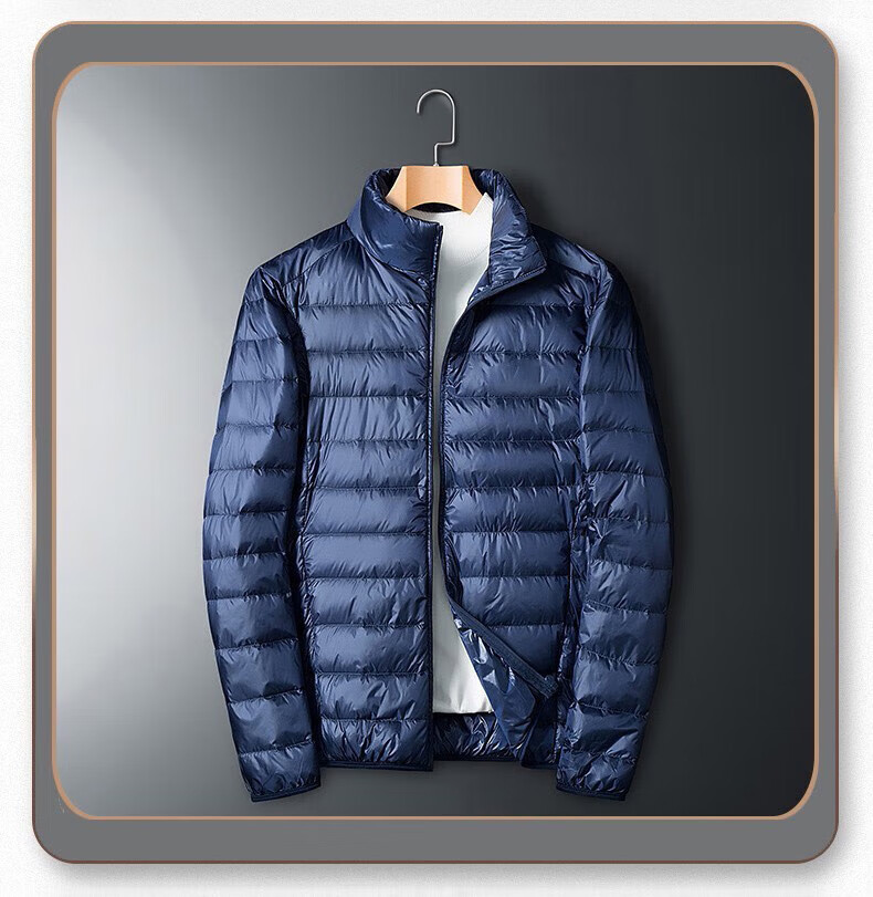 Mianzhi Men's down Jacket, Autumn And Winter Casual Large Size Warm Lightweight Outdoor Coat for Young And Middle-Aged, Black, XL 4