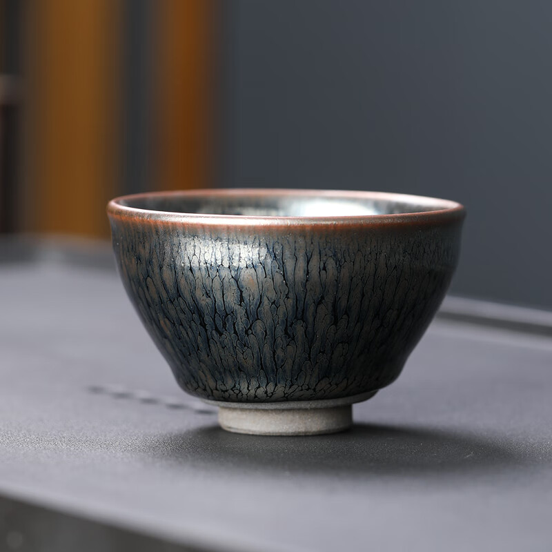 Yuanqingjiasheng Oil Drop Tea Cup, Tea Bowl, Host Cup, Tasting Cup, Tea Bowl, Personal Cup, Single Cup, Ceramic