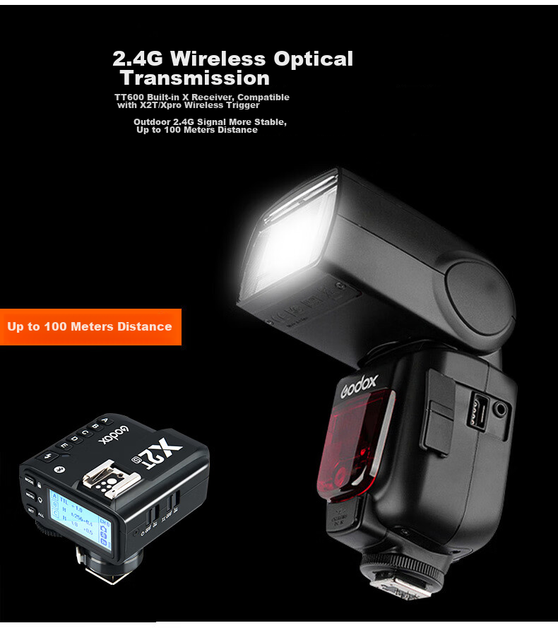 Godox TT600 Flash Hot Shoe, External Flash Photography Light with Built-In 2.4G Trigger, Universal (Except Sony) 5